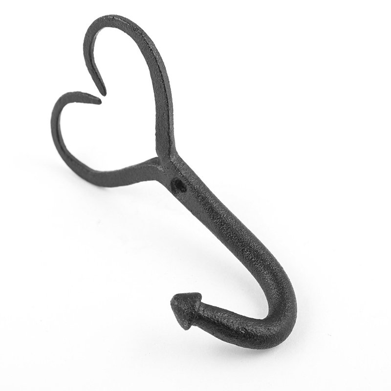 The Renovators Supply Inc. Wrought Iron Heart Wall Mounted Robe Hook